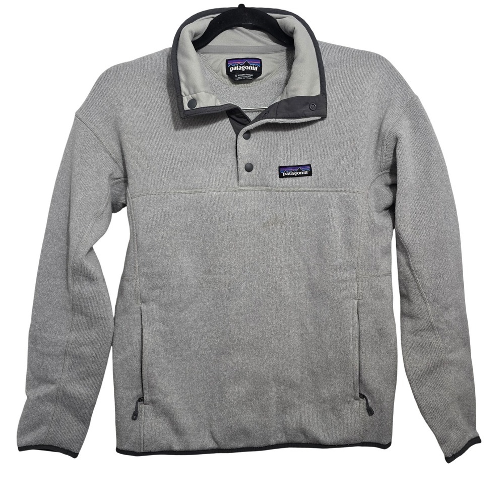 Patagonia‎ Better Sweater 1/4 Snap Fleece Pullover Gray Womens Small 25528